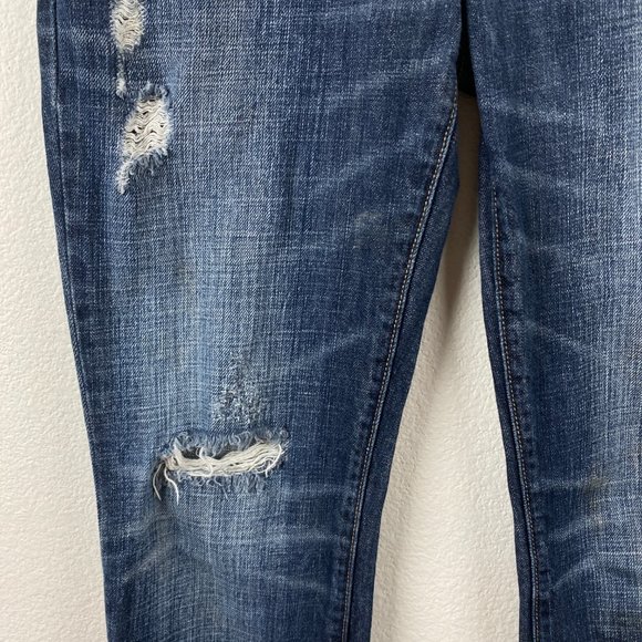 Guess Jeans Womens 27 x 32  Boot Cut Low Rise Med Wash Cotton Hipster Streetwear - Picture 3 of 10